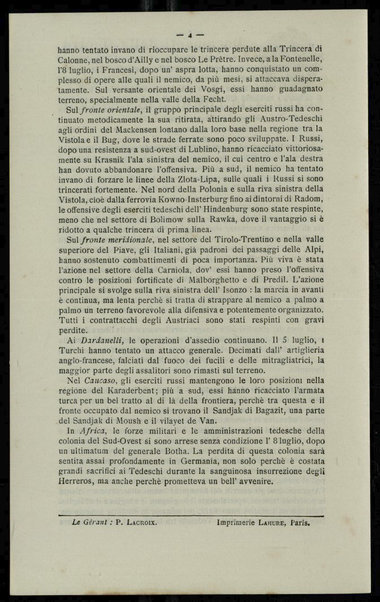 Documenti della guerra : bollettino d'informazioni pubblicato dalla Camera di commercio di Parigi